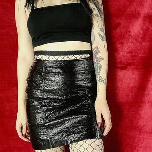 H&M Faux leather skirt